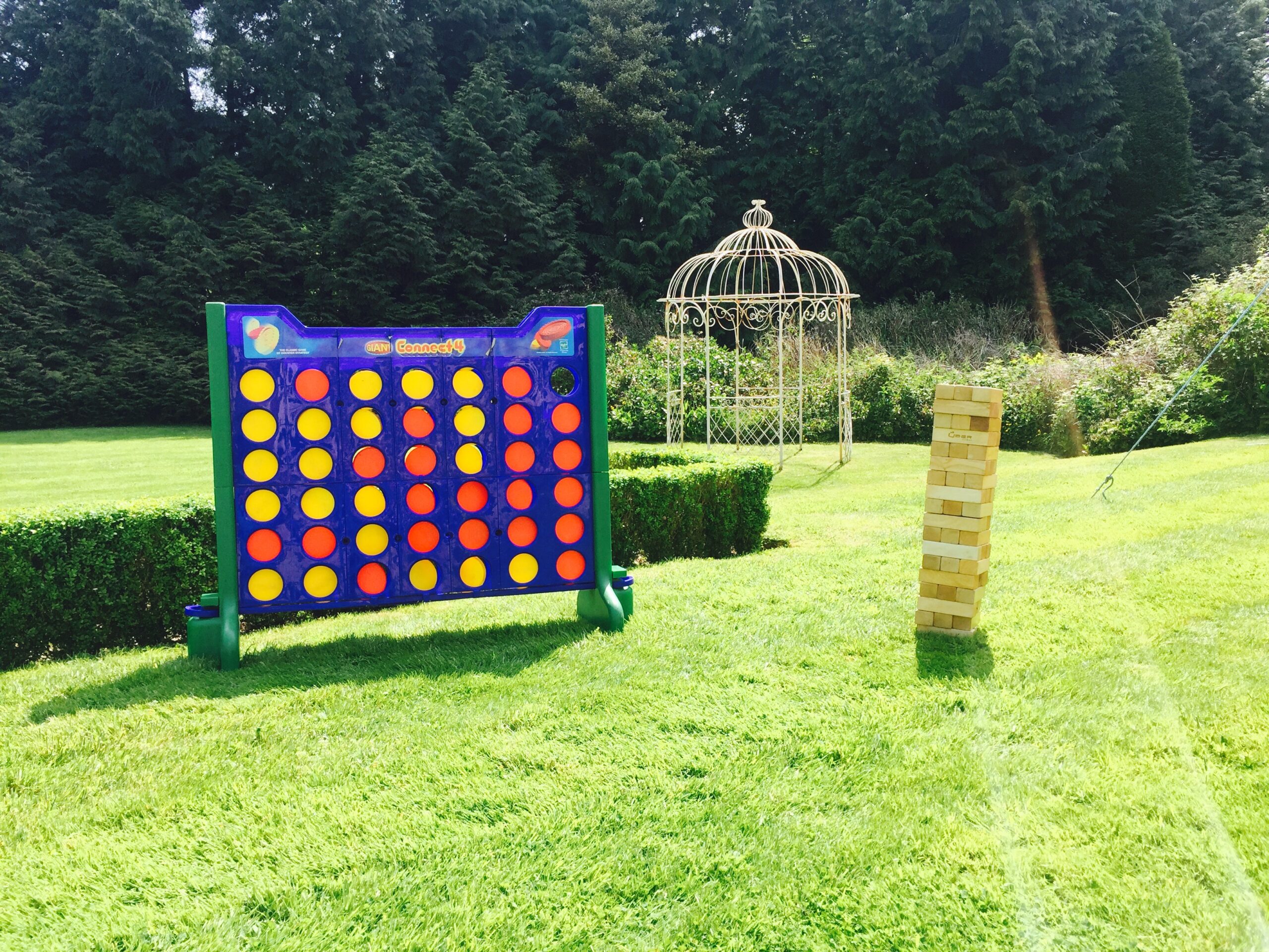 Giant Jenga & Giant Connect 4 Part Of Our Garden Games Hire Torbay